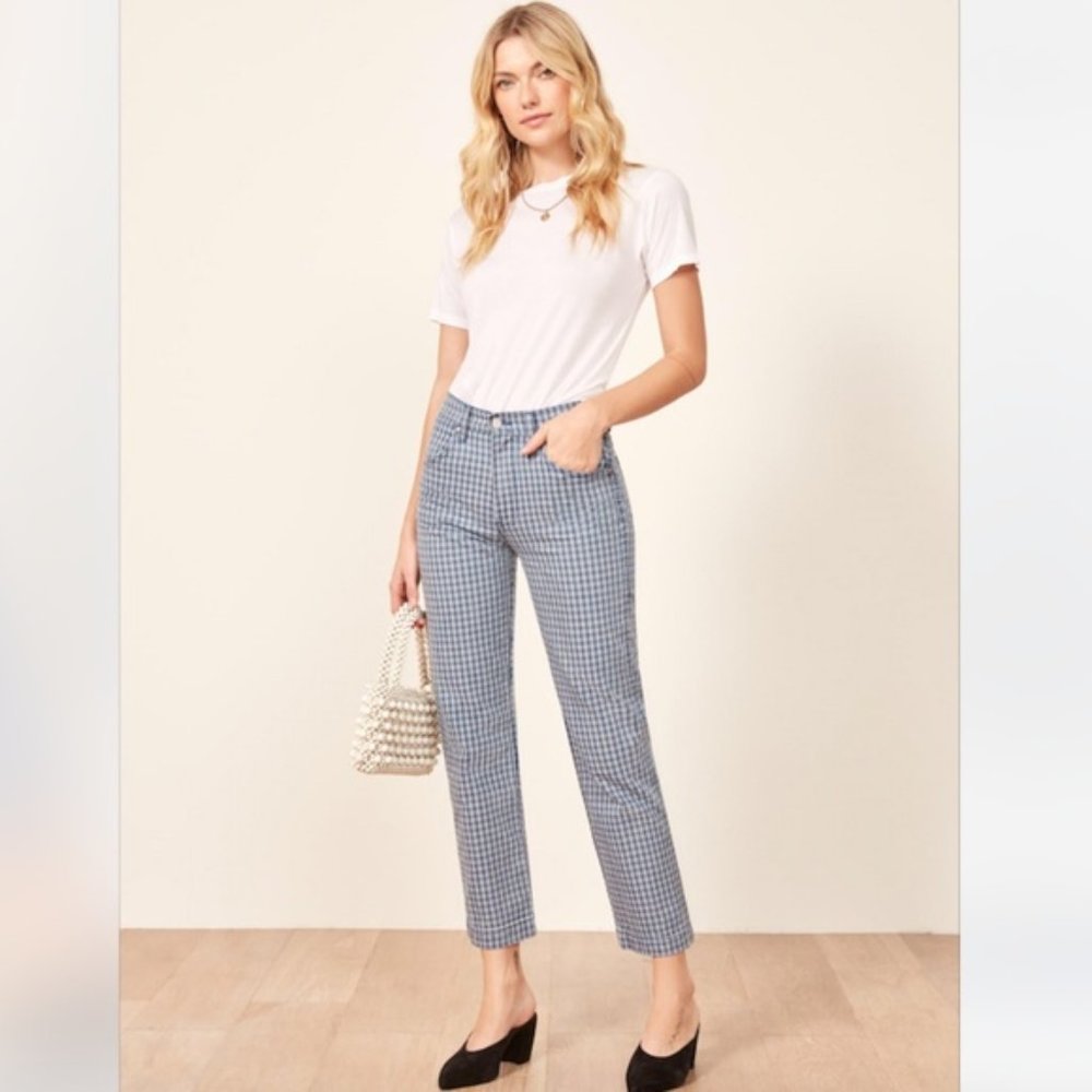 REFORMATION Roper Jean in Valley Plaid - size 27